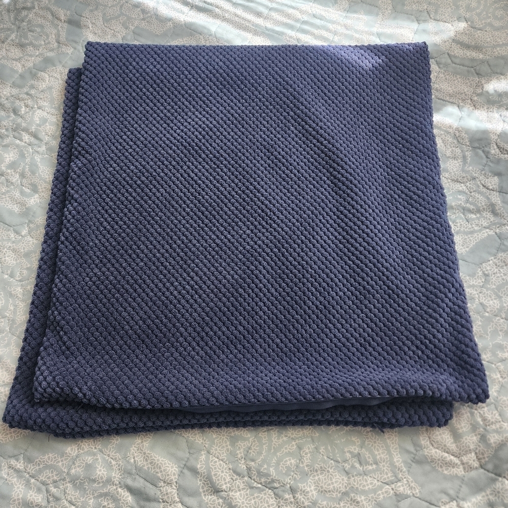 Miulee Navy Blue Set Two Pillow Cases 18 x 18 Zipper Closure